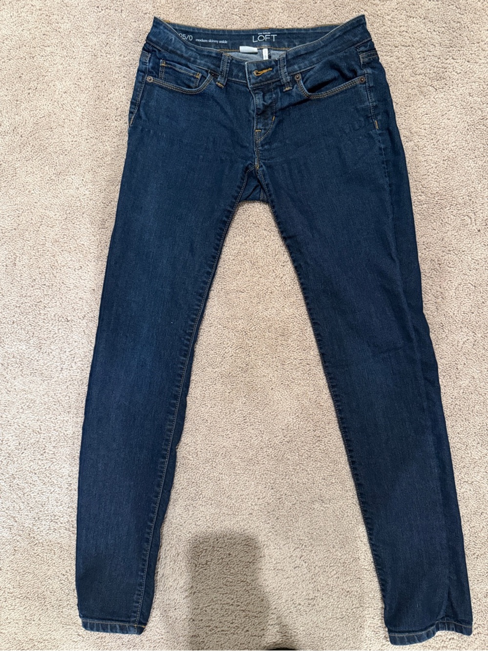 LOFT Modern Skinny Ankle Jeans Size 0/25 Dark Wash